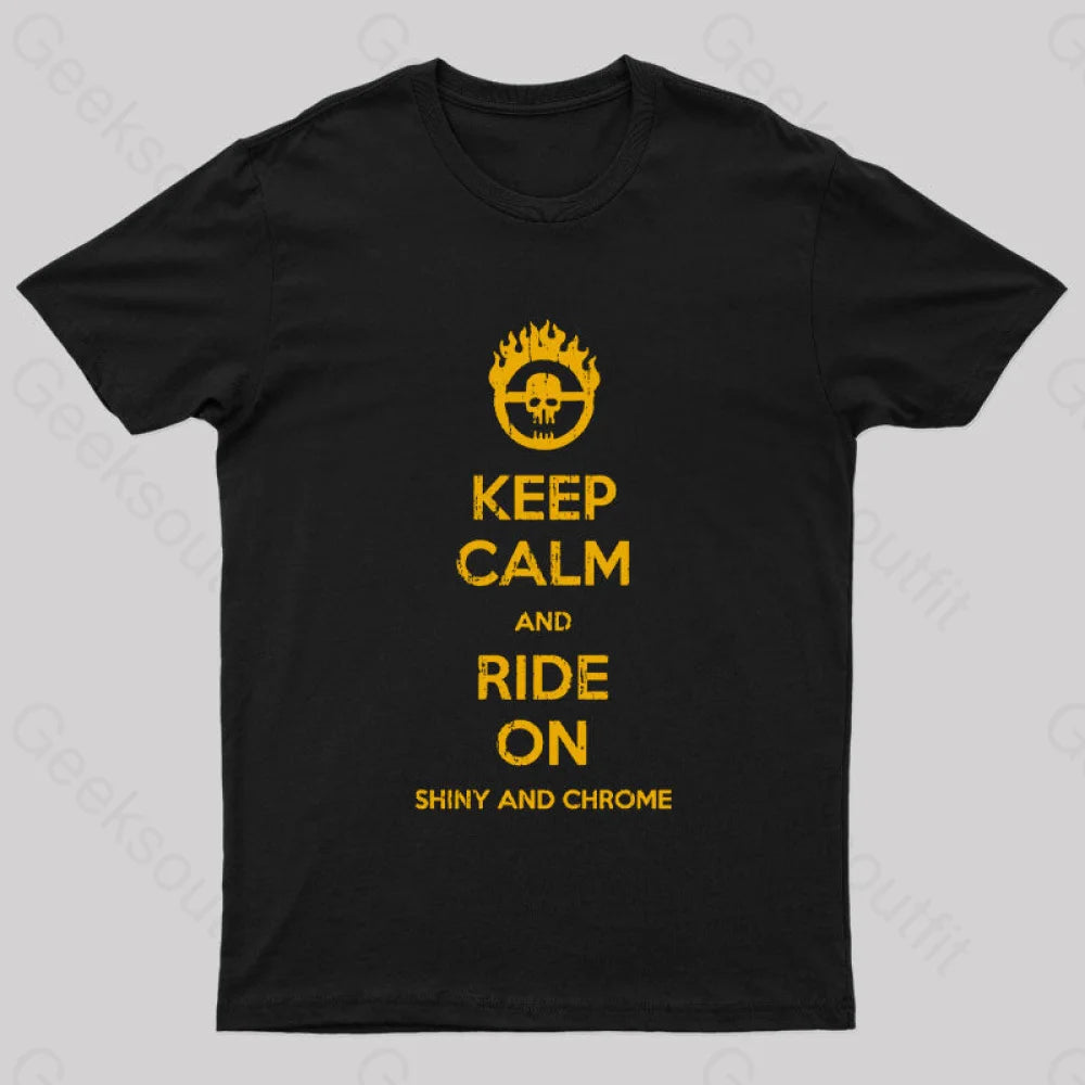 Keep Calm and Ride On Geek T-Shirt Cozy Women's Winter