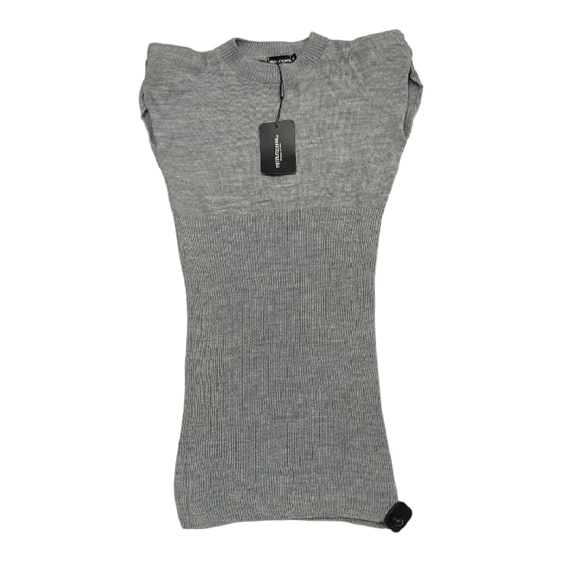 Dress Sweater By Pretty Little Thing In Grey, Size: M Sporty Women's Athleisure 