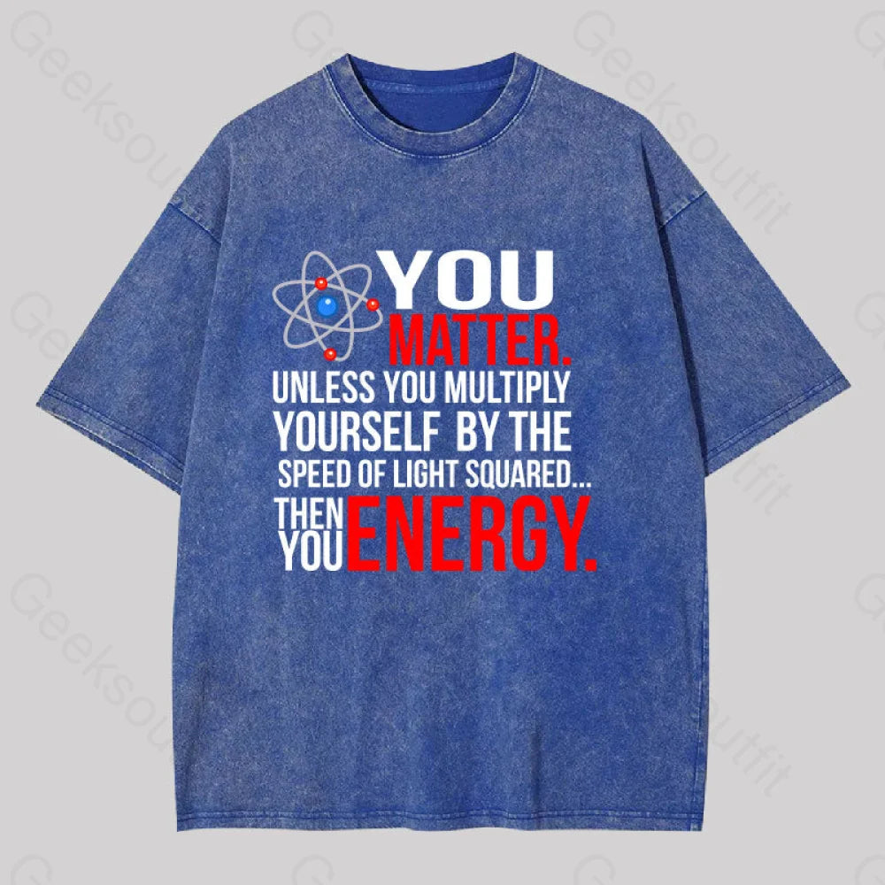 You Matter Washed T-shirt Sleek Women's Metallic