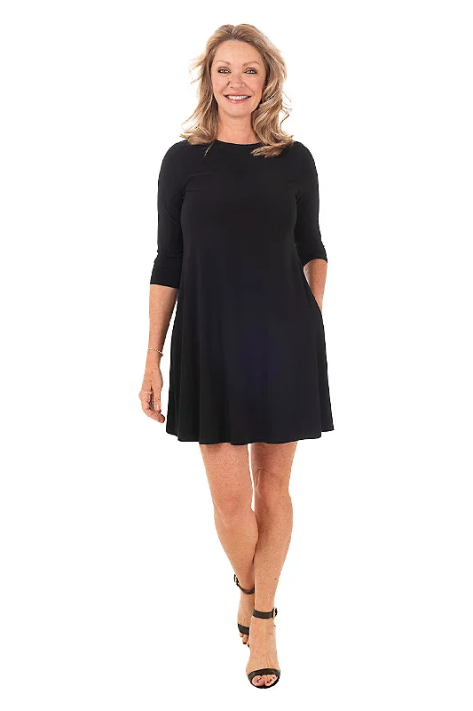 Solid Stretch Long Sleeve Dress Country