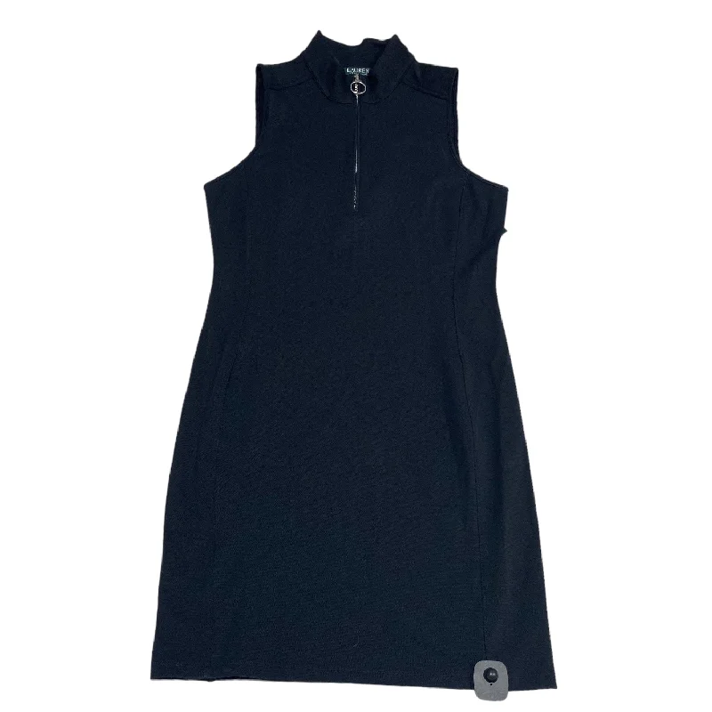 Dress Casual Midi By Lauren By Ralph Lauren In Black, Size: M Classic Women's Pin - striped