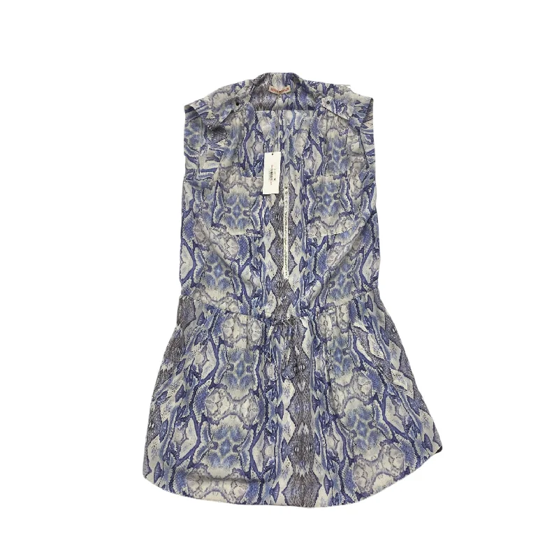 Dress Designer By Rebecca Taylor In Blue & White, Size: M Refined Women's 
