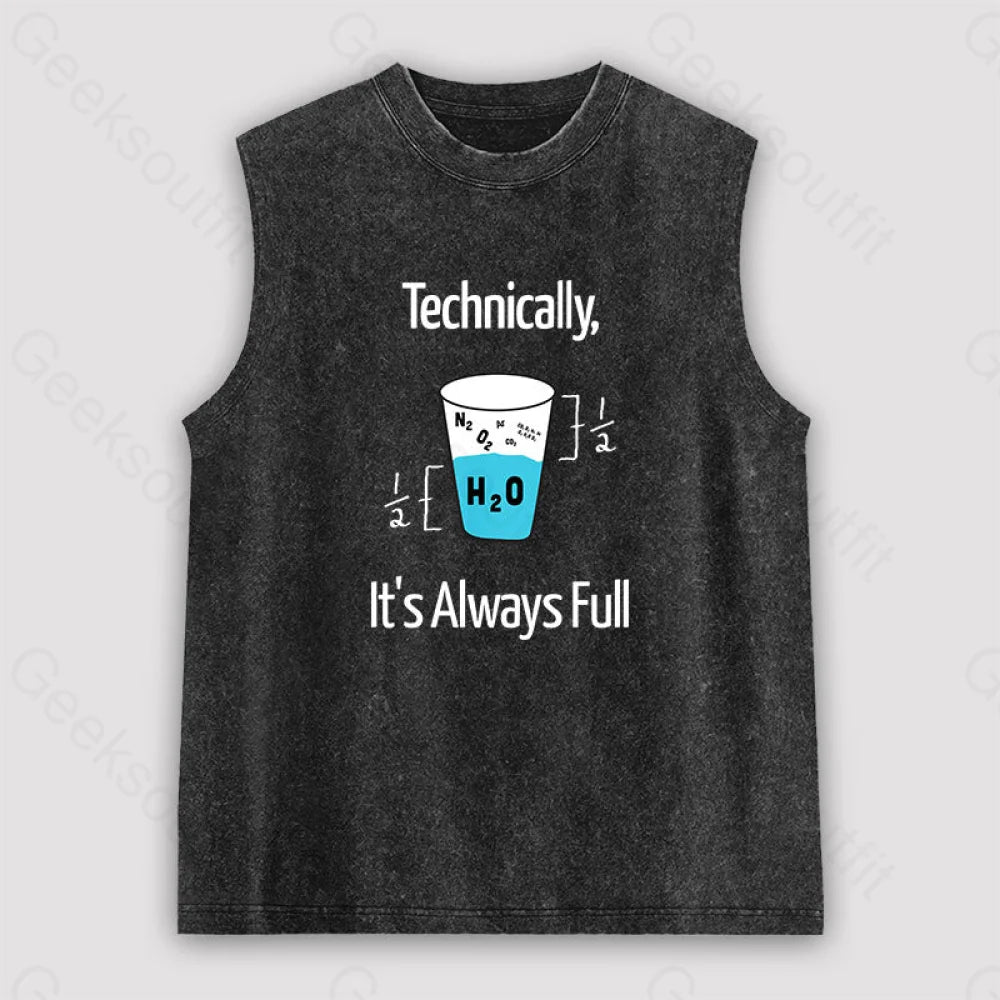 It's Always Full Science Unisex Washed Tank Traditional Women's Wool