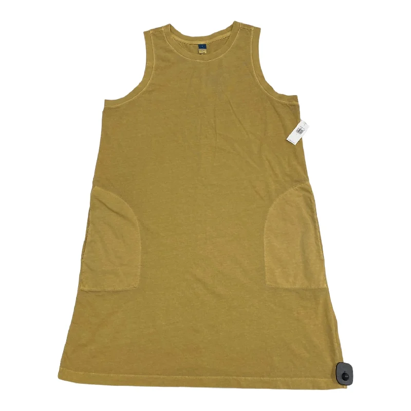 Tan Dress Casual Midi Old Navy, Size L Sleek Women's 