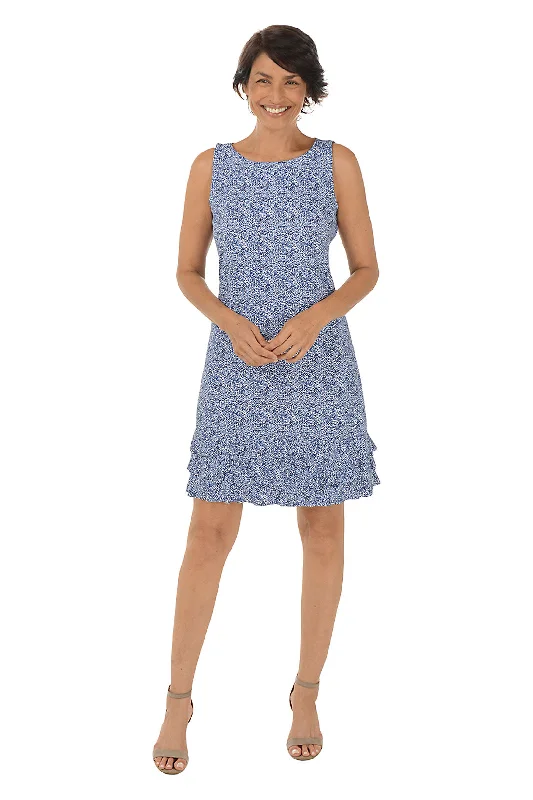 Ditsy Leopard UPF50+ Ruffle Dress Bold Women's Animal Print