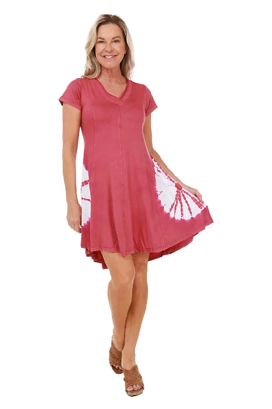 Sienna Tie-Dye Princess Seam Skater Dress Compression