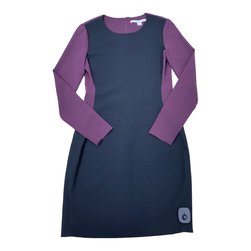 Dress Designer By Diane Von Furstenberg In Black & Purple, Size: 6 Cool Women's Skate