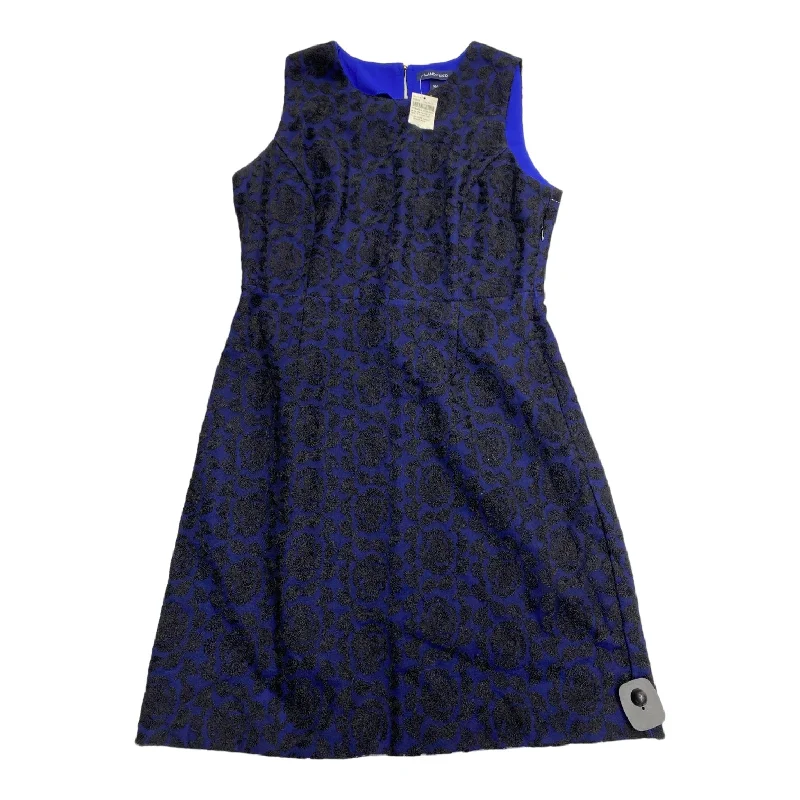 Dress Casual Midi By Lands End In Black & Blue, Size: 10 Disco