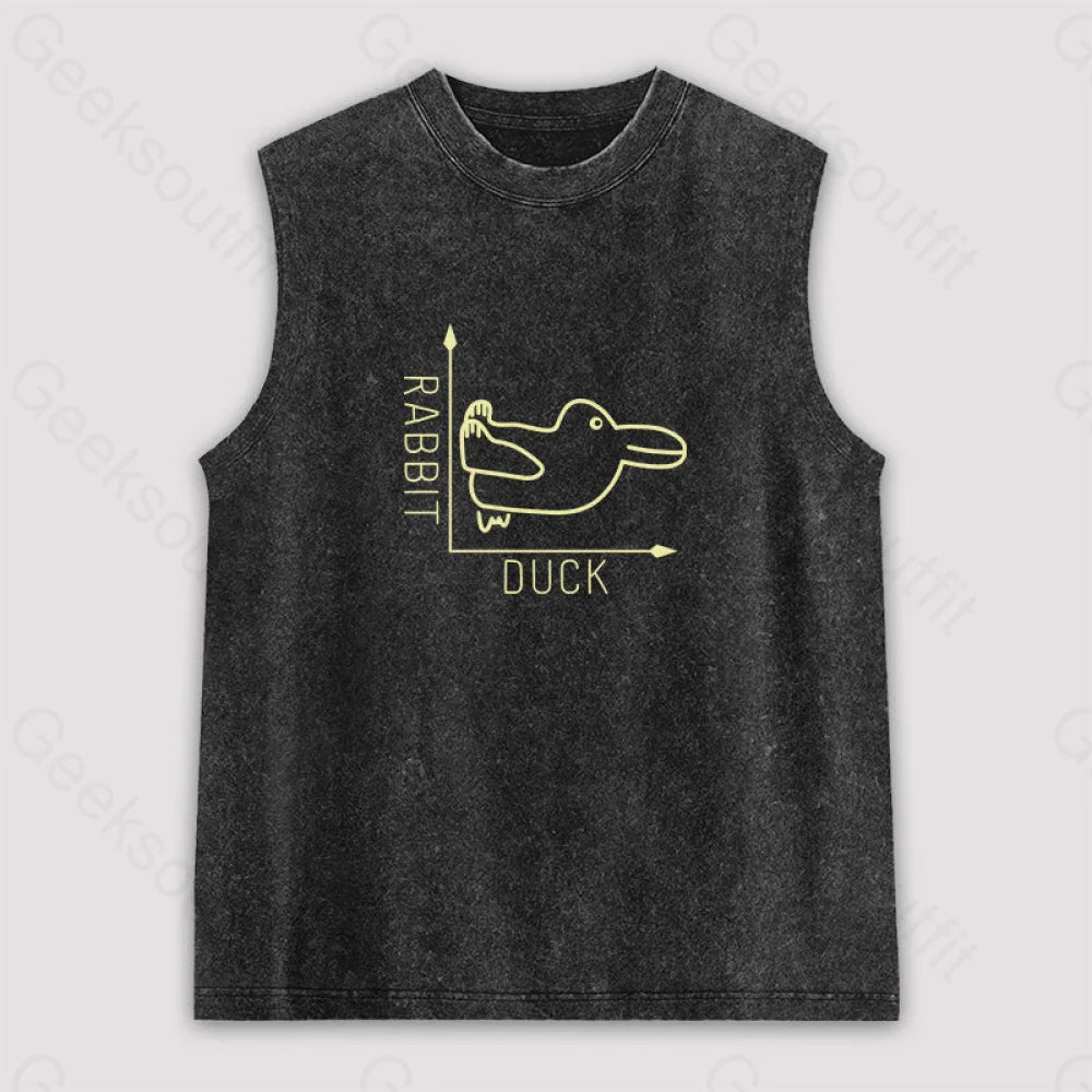 Rabbit or Duck Unisex Washed Tank Sleek Women's 