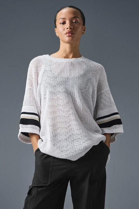 Open Knit Playoff Jersey - White/Bone Youthful Women's Pop