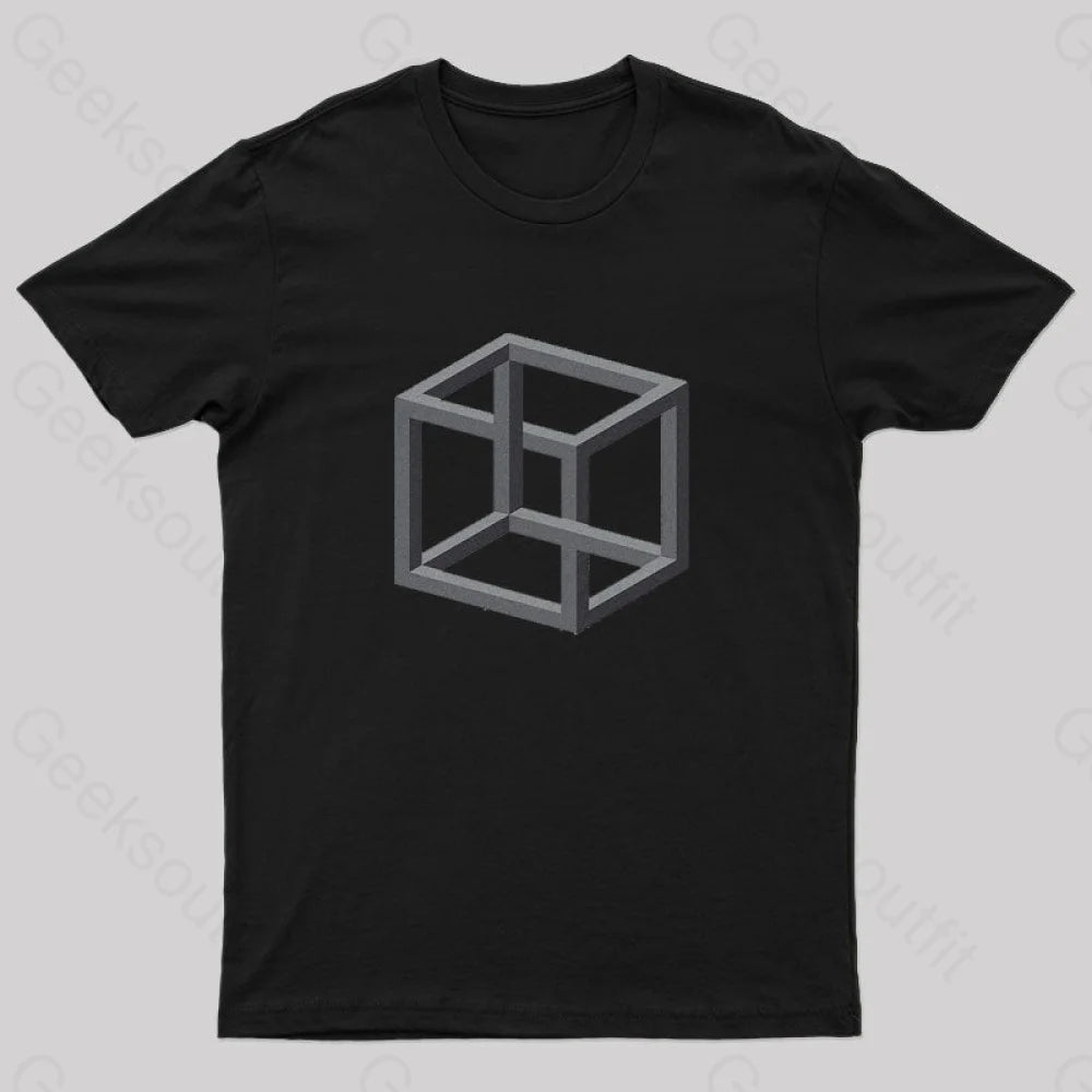 Necker Cube illusion T-Shirt Sleek Women's 