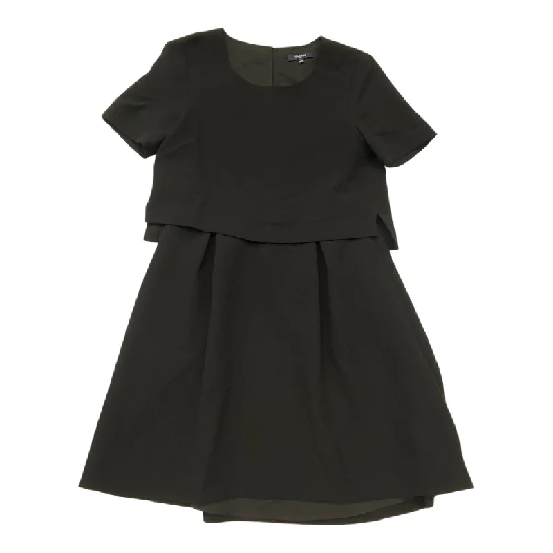 Dress Casual Midi By Madewell In Black, Size: Xs Sleek Women's Metallic