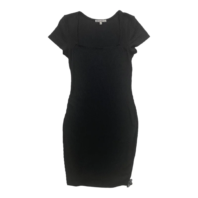 Black Dress Casual Midi ANTISTAR, Size M Cool Women's Distressed