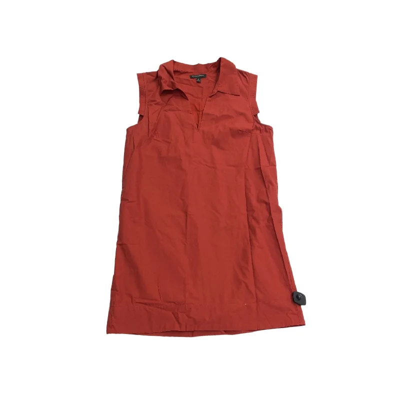 Dress Casual Midi By Banana Republic In Red, Size: M Geometric