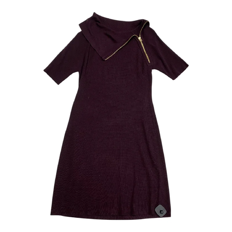 Dress Sweater By Calvin Klein In Purple, Size: L Artistic Women's Hand - painted