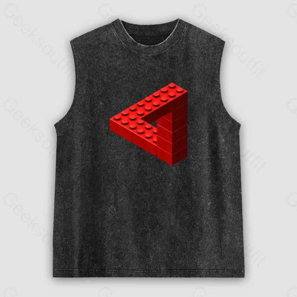 Escher Toy Bricks Unisex Washed Tank Tough Women's Military - inspired