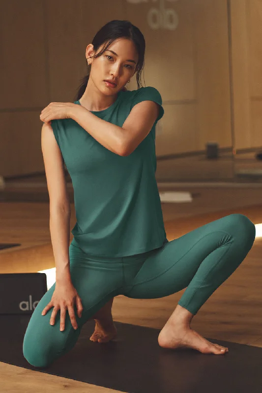 Alosoft Finesse Tee - Winter Ivy Polished Women's Silk