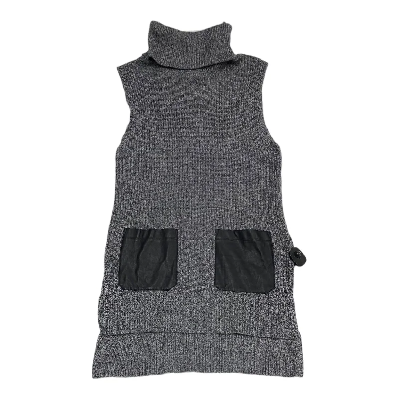 Dress Casual Midi By Banana Republic In Black & Grey, Size: M Streetwear Style for 