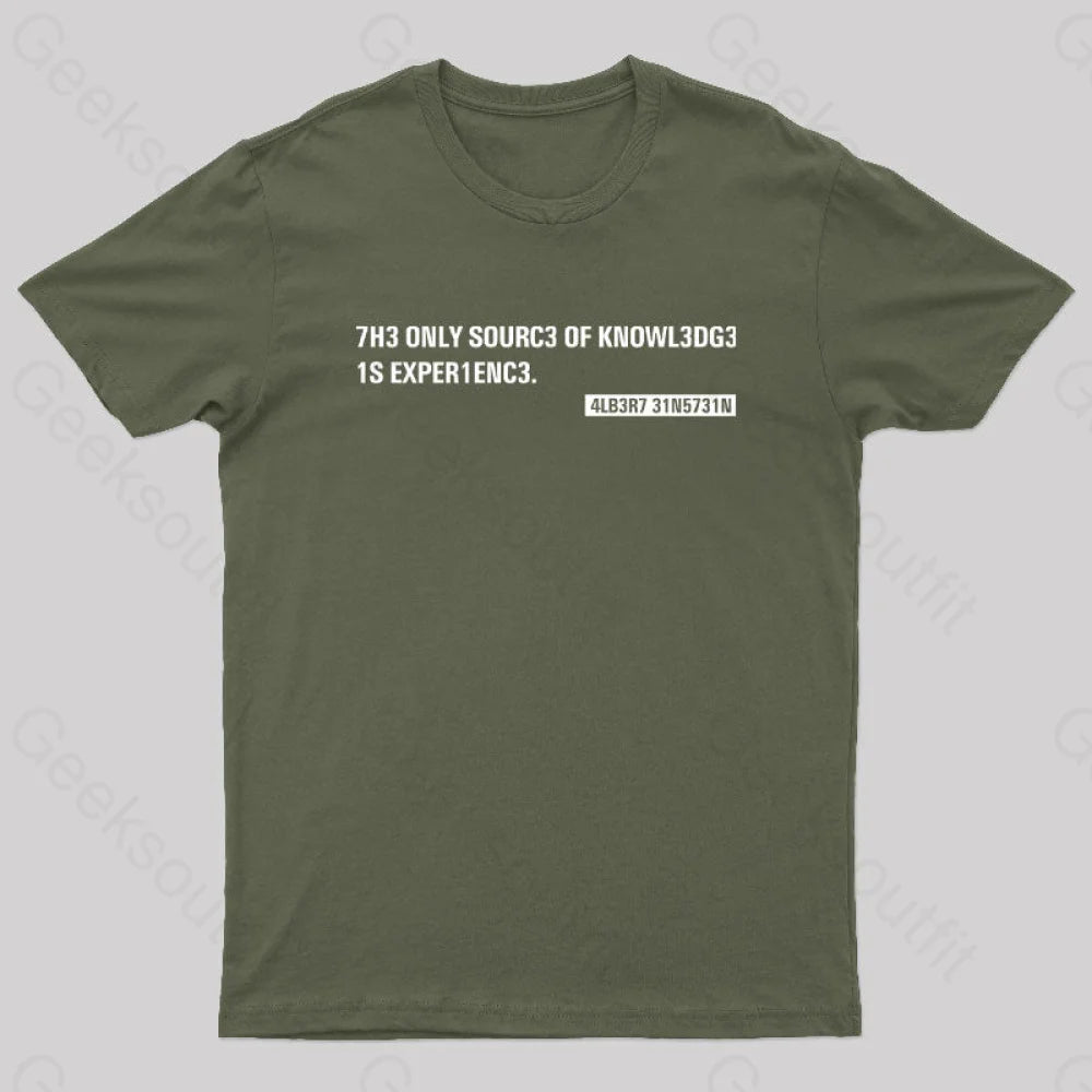 Einstein Quotes Code 7H3 ONLY SOURC3 Nerd T-Shirt British Gentlewoman Style
