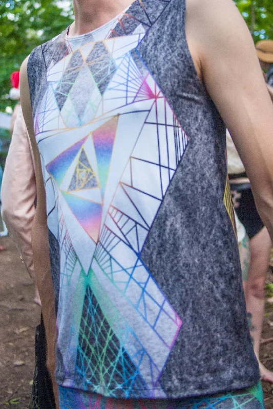 Techno Unicorn Unisex Tank Top by Jodi Sharp Monochromatic All - in - one