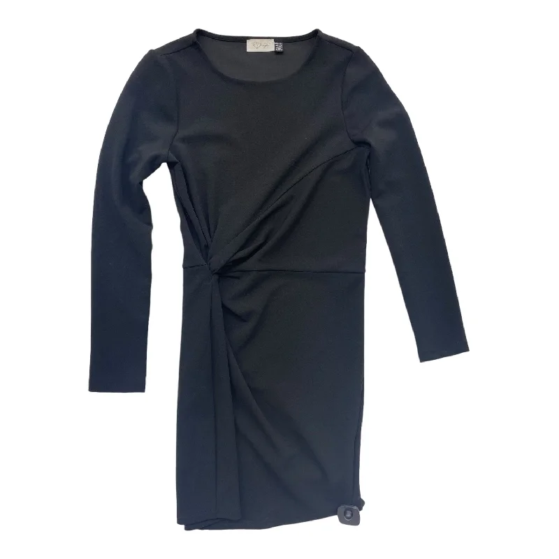 Black Dress Party Midi Rd Style, Size M Minimalist Women's Casual