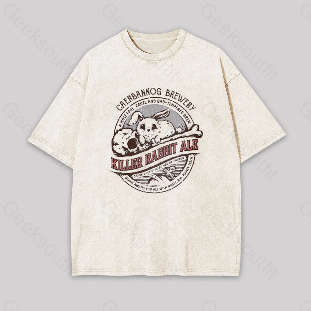 Killer Rabbit Ale Geek Washed T-shirt Laid - back Women's Vibe