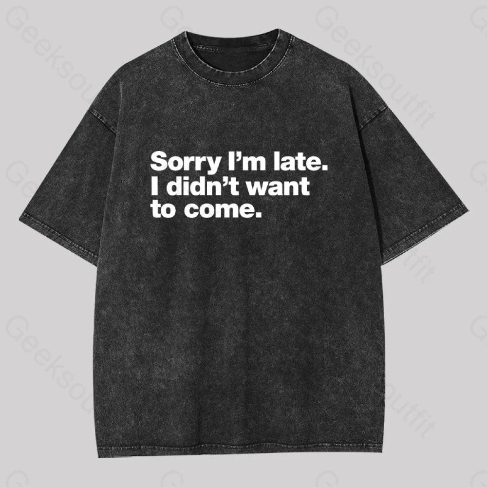 I Didn't Want to Come Washed T-shirt Sporty Women's Tennis