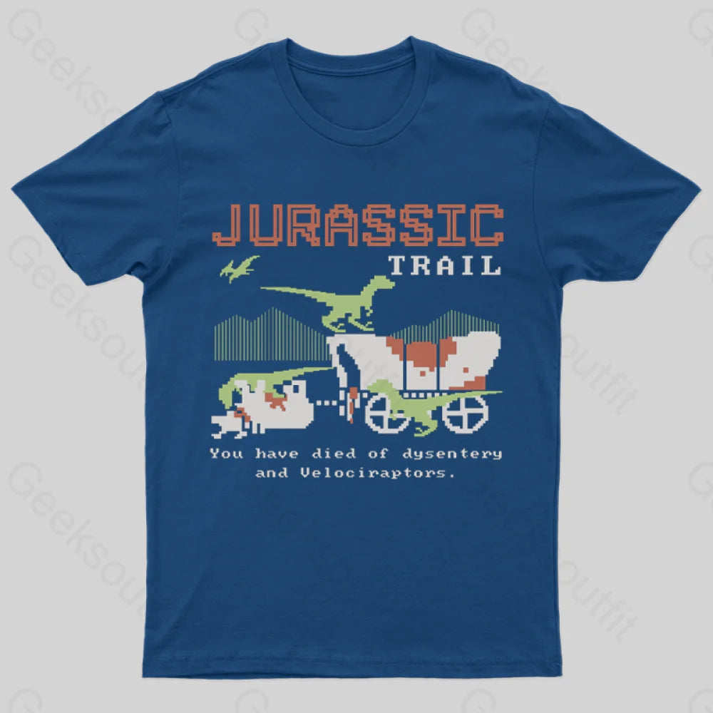 Jurassic Trail Funny Geek T-Shirt Compression