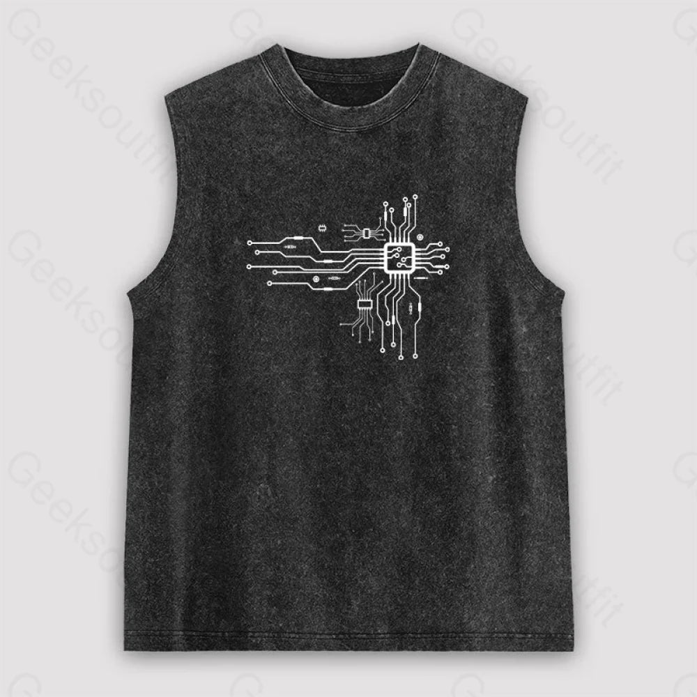CPU Heart Unisex Washed Tank Refined Women's 