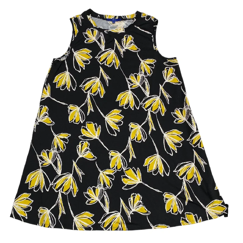 Black & Yellow Dress Casual Midi Apt 9, Size Xxl Stylish Women's Neon