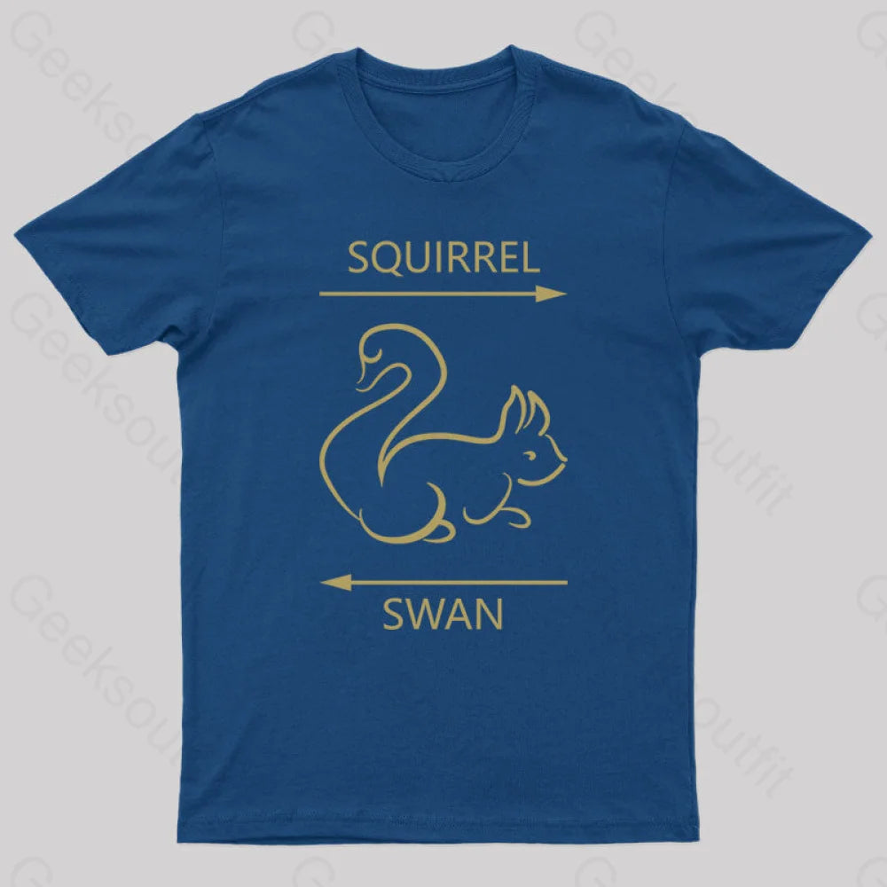 Swan or Squirrel Geek T-Shirt Edgy Women's Punk