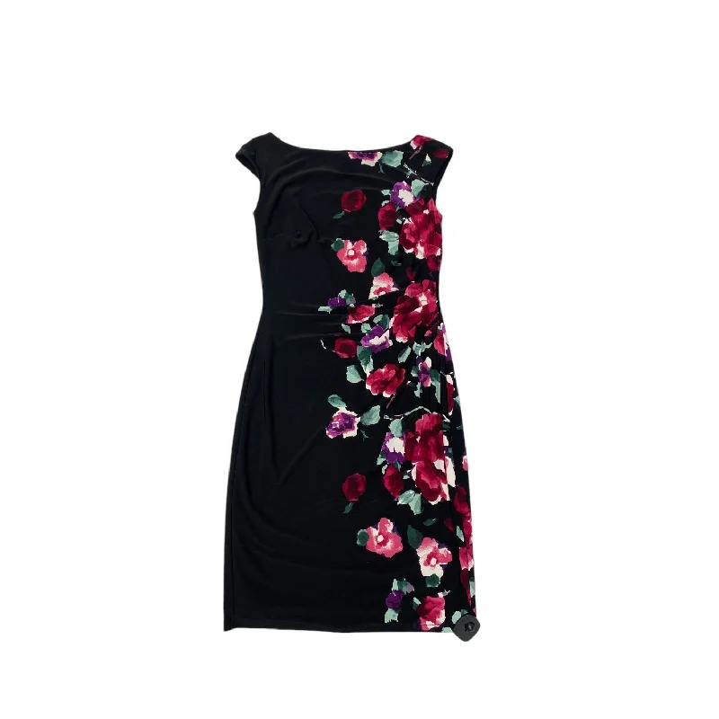 Dress Party Midi By Lauren By Ralph Lauren In Floral Print, Size: 6 Monochromatic All - in - one
