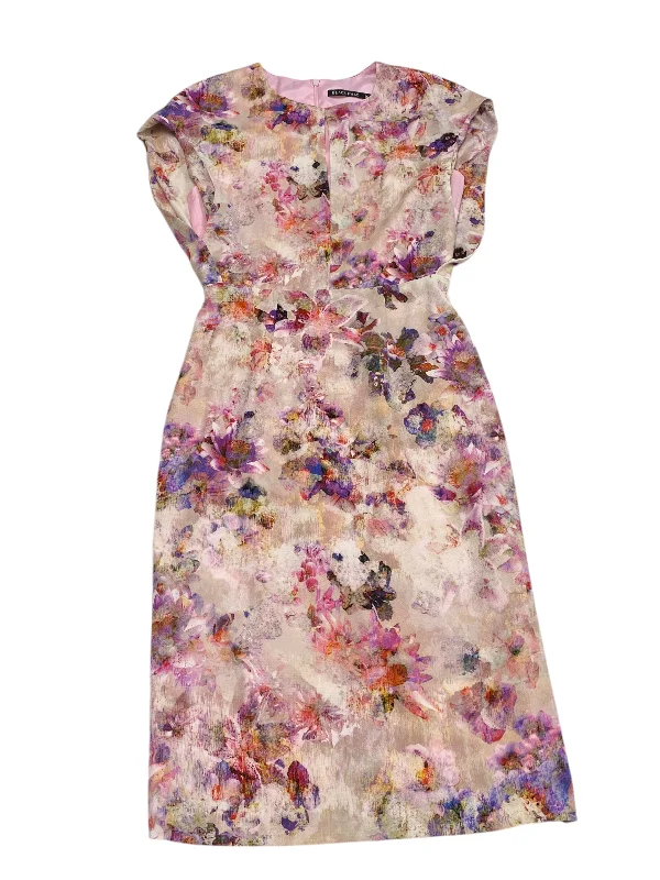 Dress Designer By Black Halo In Floral Print, Size: 0 Artistic Women's Hand - painted