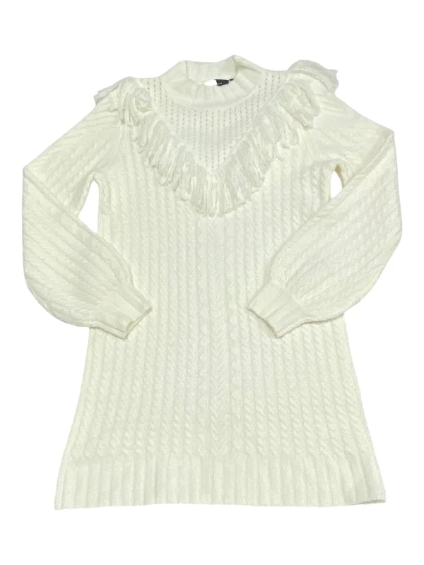 Dress Sweater By Vici In White, Size: S Elegant Women's 