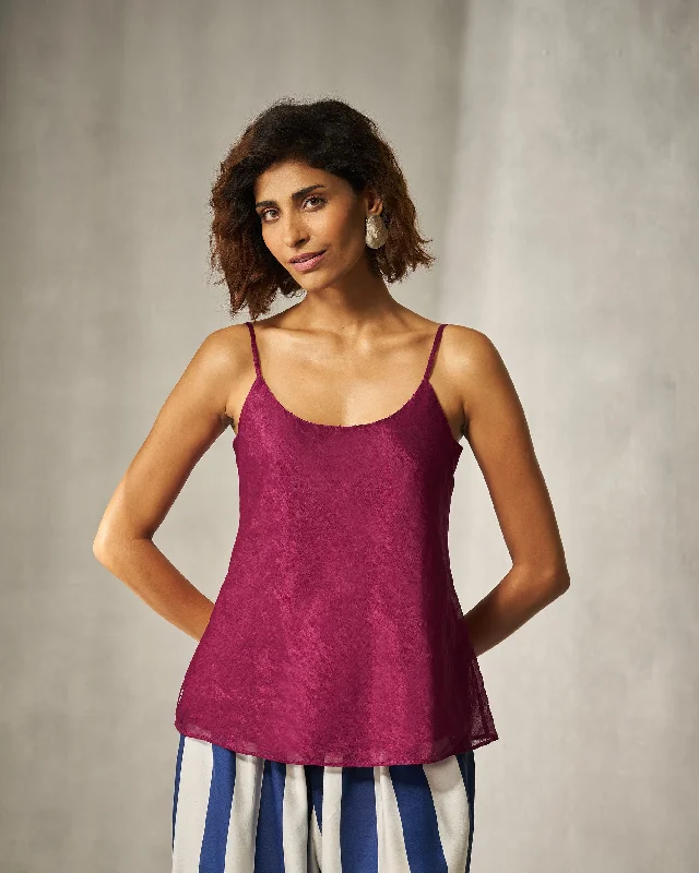 Camisole Top - Magenta Sophisticated Women's Tailored