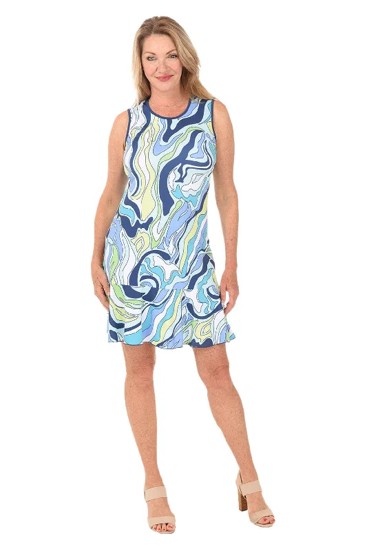 Ocean Waves MJ Sleeveless Ruffle Dress Sporty Women's Tennis