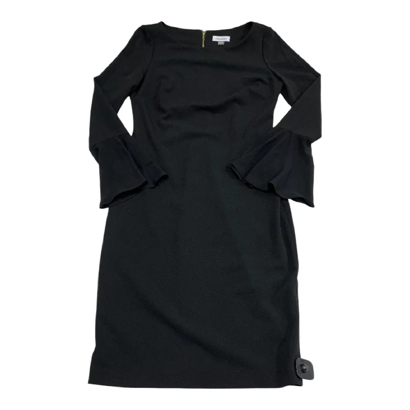 Dress Casual Midi By Calvin Klein In Black, Size: M Cozy Women's Winter