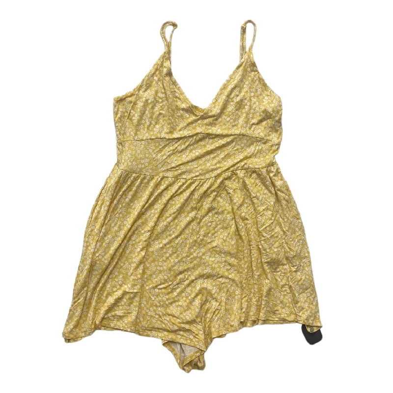 White & Yellow Romper Arizona, Size L Cashmere