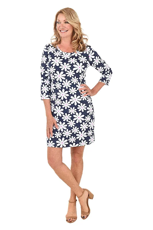 Daisy Dots UPF50+ Travel Dress Elegant Women's Formal 