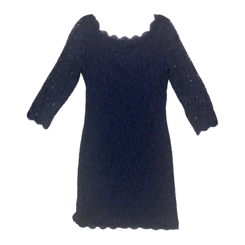 Navy Dress Designer Diane Von Furstenberg, Size 6 Sporty Women's Tennis