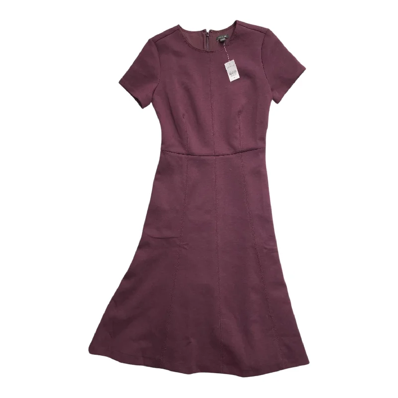 Dress Casual Midi By Ann Taylor In Plum, Size: 0 Sustainable Organic