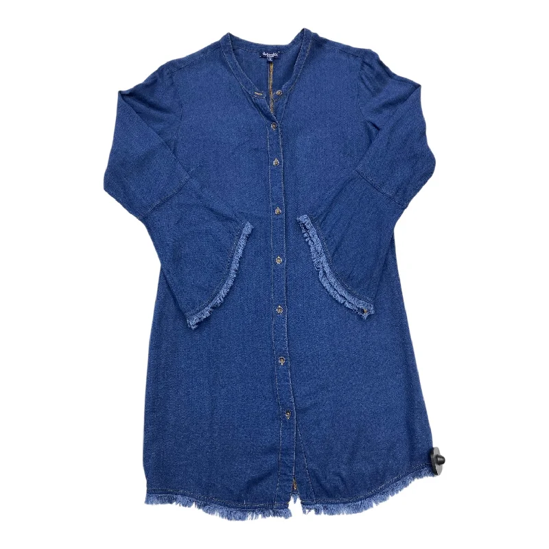 Dress Casual Midi By Splendid In Blue Denim, Size: Xs Preppy Women's College
