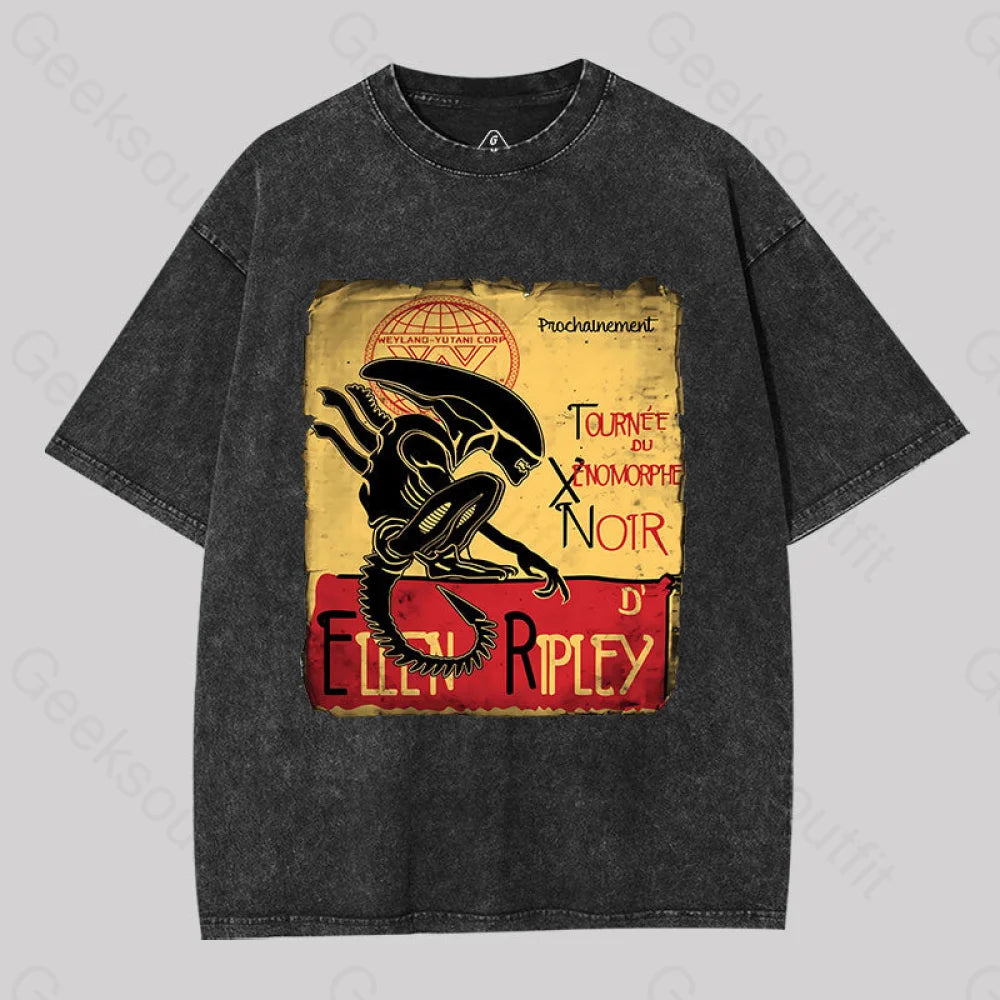Tournee Du Xenomorphe Doir Washed T-shirt Monochromatic All - in - one
