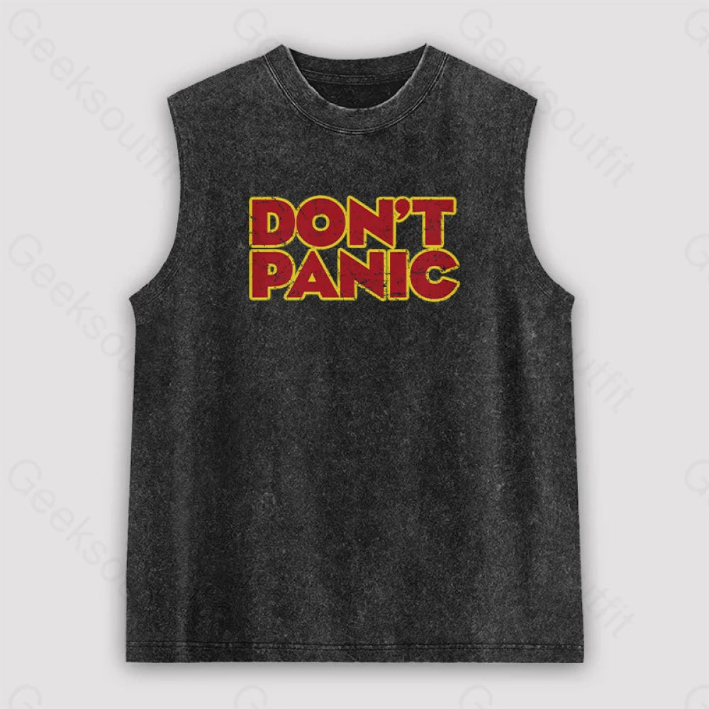 Don't Panic Unisex Washed Tank Dapper Women's 1920S