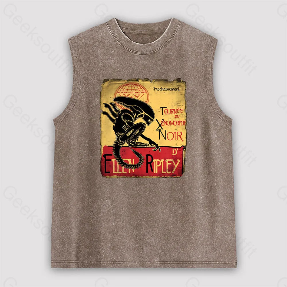 Tournee Du Xenomorphe Doir Unisex Washed Tank Practical Women's Quick - dry