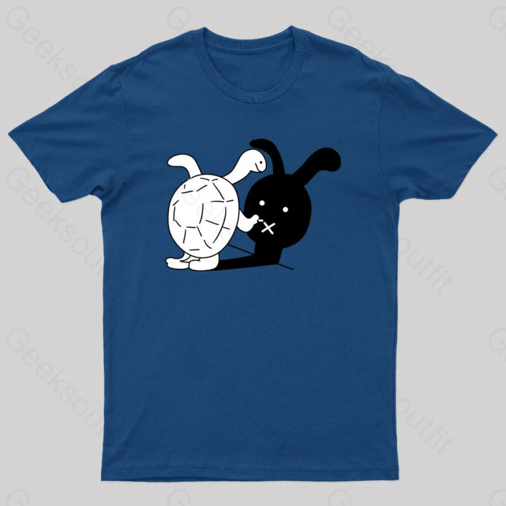 Turtle and Hare Shadow Geek T-Shirt Casual Women's Japanese 