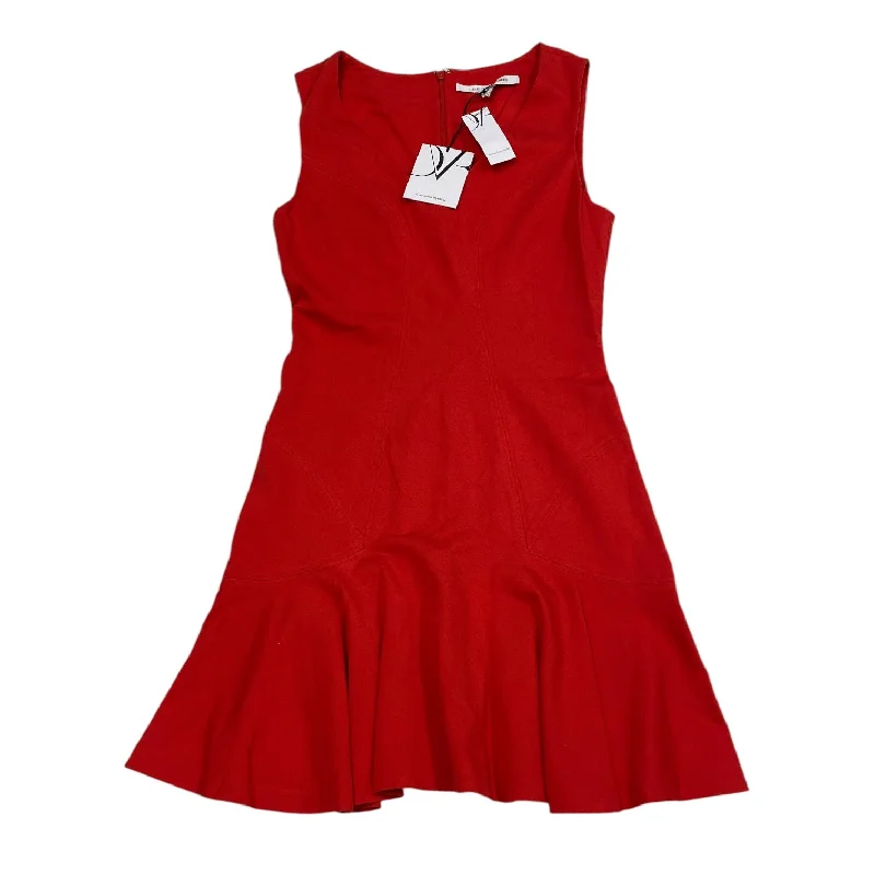 Dress Designer By Diane Von Furstenberg In Red, Size: 6 Streetwear Style for 