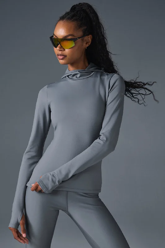 Airlift Winter Warm Hooded Runner - Steel Grey Practical Women's Multi - 