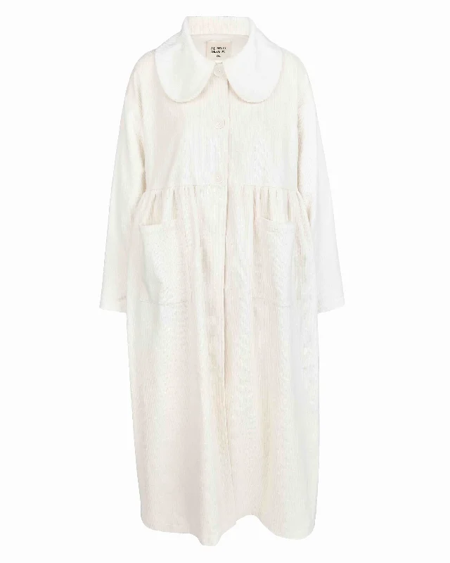 Nina Cord Trench Coat - Cream Modern Women's Tech