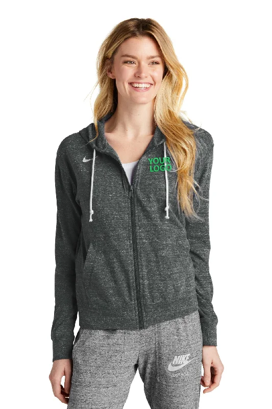 Nike Ladies Vintage Customized Zip Hoodies, Team Anthracite Youthful Women's Anime - inspired